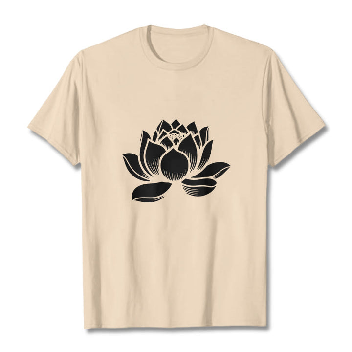 Camiseta con diseño de flor de loto y Buddha Stones - Sopa de mariscos - 2XL - image 11