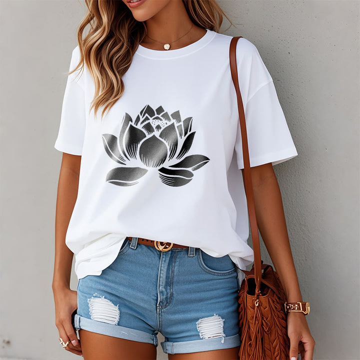 Camiseta con diseño de flor de loto y Buddha Stones - image 10
