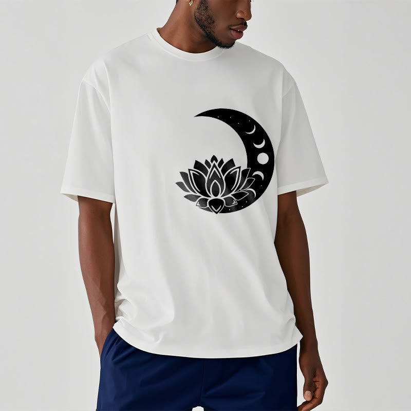 Camiseta con Buddha Stones, luna creciente, flor de loto y sol - image 2