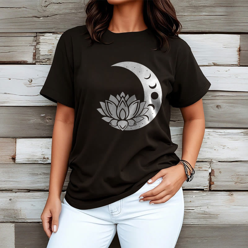 Camiseta con Buddha Stones, luna creciente, flor de loto y sol - image 8