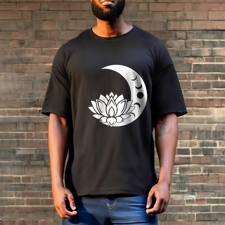 Camiseta con Buddha Stones, luna creciente, flor de loto y sol - image 6