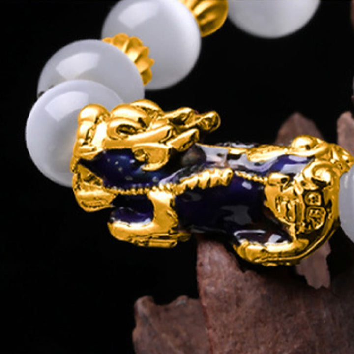 Pulsera de soporte PiXiu con cambio de color de ojo de gato y Buddha Stones
