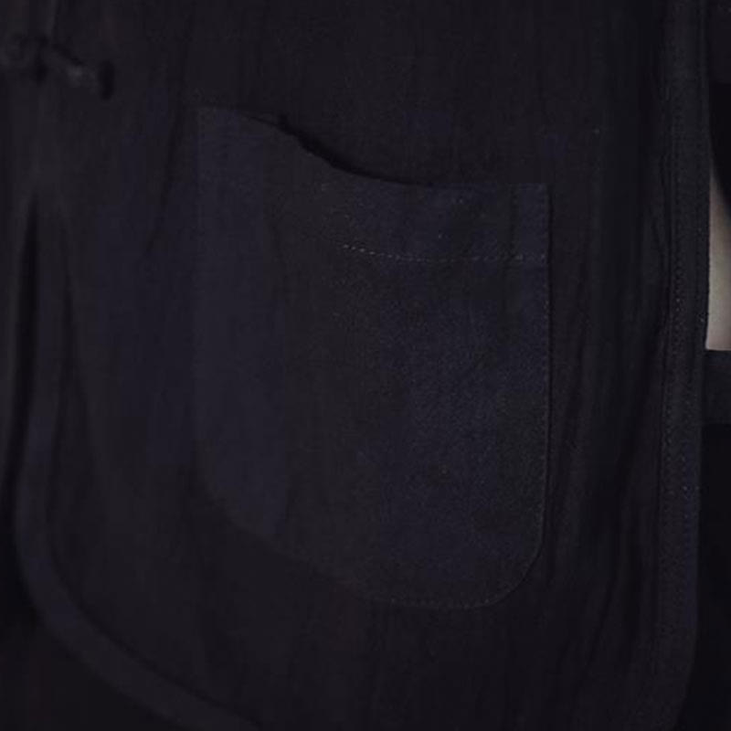 Chaleco informal chino para hombre con estampado de Buddha Stones, botones de rana y bolsillos. - image 17