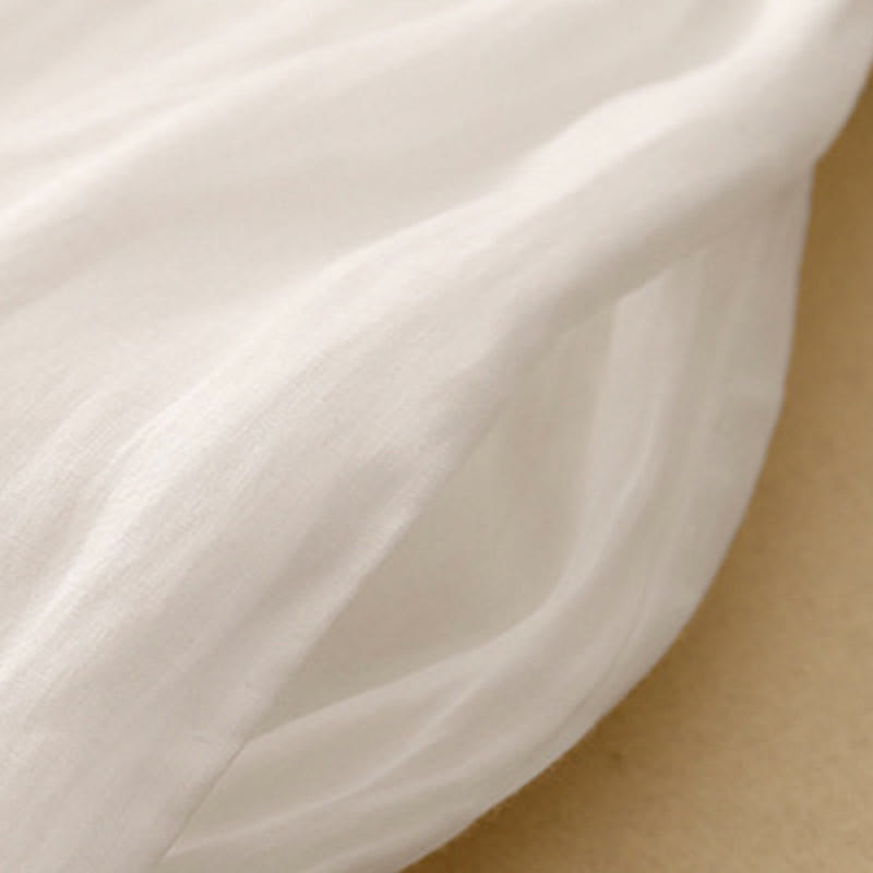 Pantalones anchos de lino y algodón para mujer con cintura elástica y bordado geométrico de Buddha Stones y bolsillos. - image 23