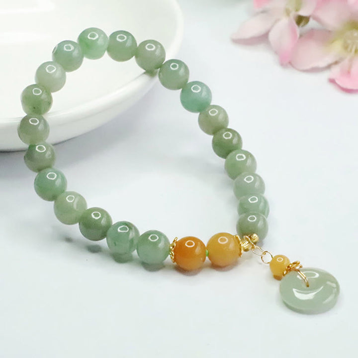 Pulsera de prosperidad y abundancia con cuentas de jade y Buddha Stones
