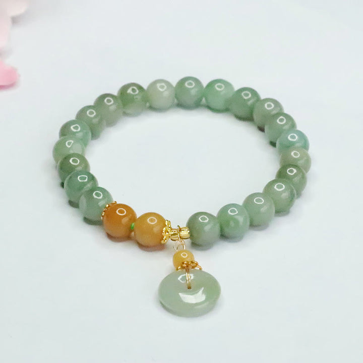 Pulsera de prosperidad y abundancia con cuentas de jade y Buddha Stones