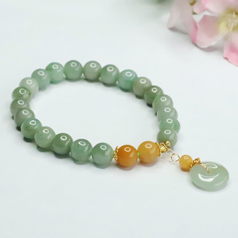 Pulsera de prosperidad y abundancia con cuentas de jade y Buddha Stones