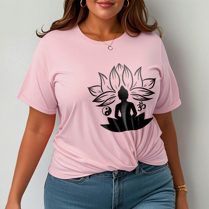 Camiseta con Buddha Stones, Om, Yin Yang, estatua de Buda sentado en loto, meditación - image 14