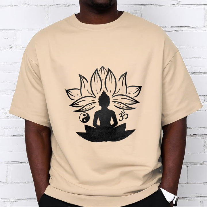 Camiseta con Buddha Stones, Om, Yin Yang, estatua de Buda sentado en loto, meditación - image 10