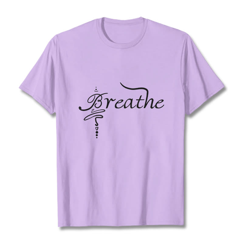 Camiseta con la palabra "Boutique Stones Breathe" de Buddha Stones - Ciruela - 2XL - image 16