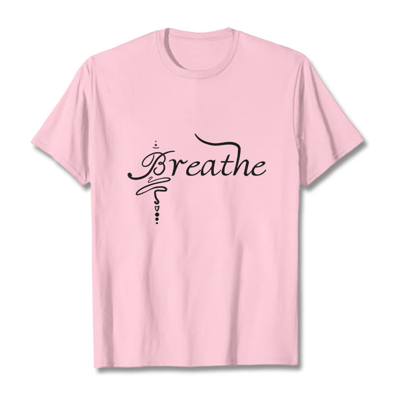 Camiseta con la palabra "Boutique Stones Breathe" de Buddha Stones - Rosa claro - 2XL - image 13