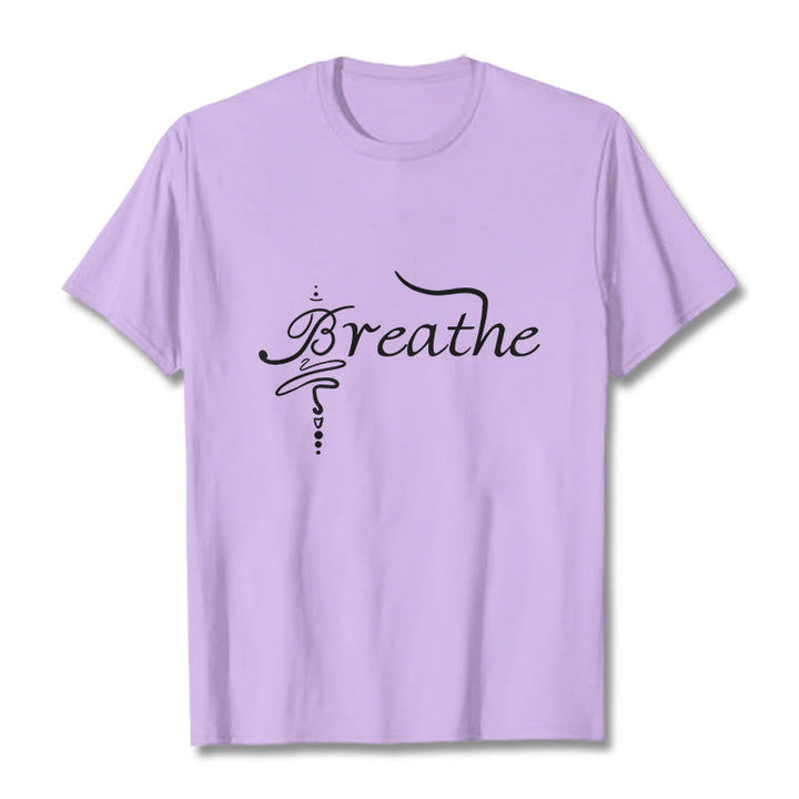 Camiseta con la palabra "Boutique Stones Breathe" de Buddha Stones - Ciruela - 2XL - image 17