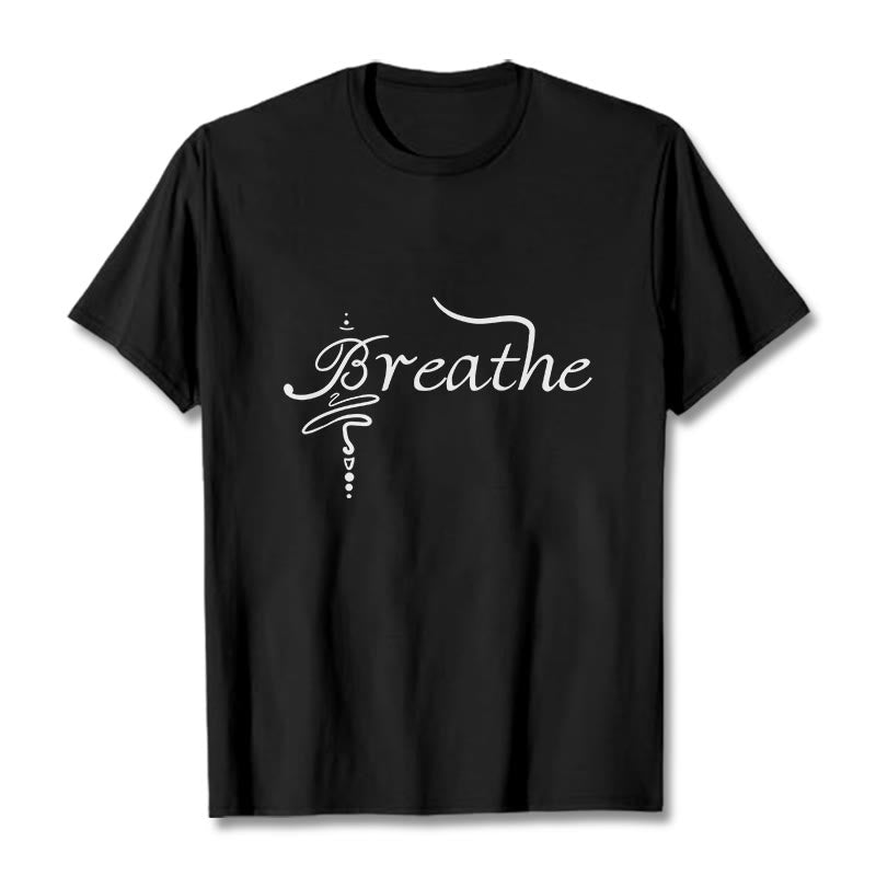 Camiseta con la palabra "Boutique Stones Breathe" de Buddha Stones - Negro - 2XL - image 0