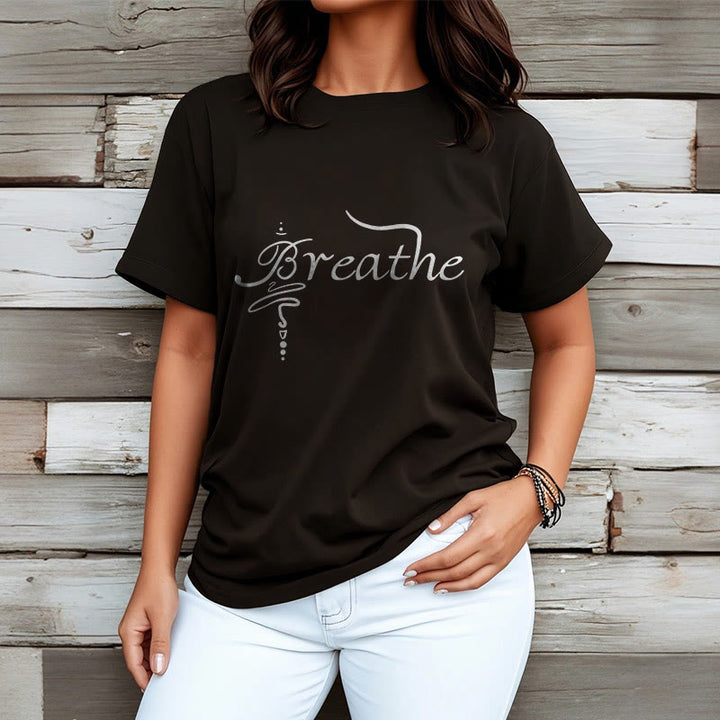 Camiseta con la palabra "Boutique Stones Breathe" de Buddha Stones - image 2