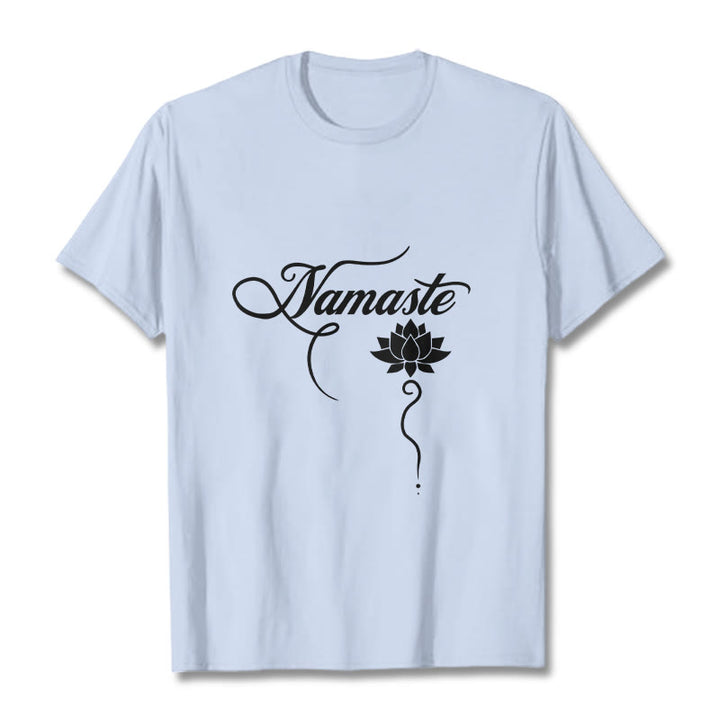 Camiseta Buddha Stones HELLO Hindi Lotus - Cian claro - 2XL - image 18