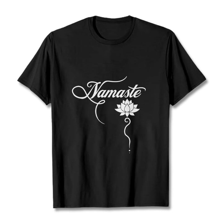 Camiseta Buddha Stones HELLO Hindi Lotus - Negro - 2XL - image 4