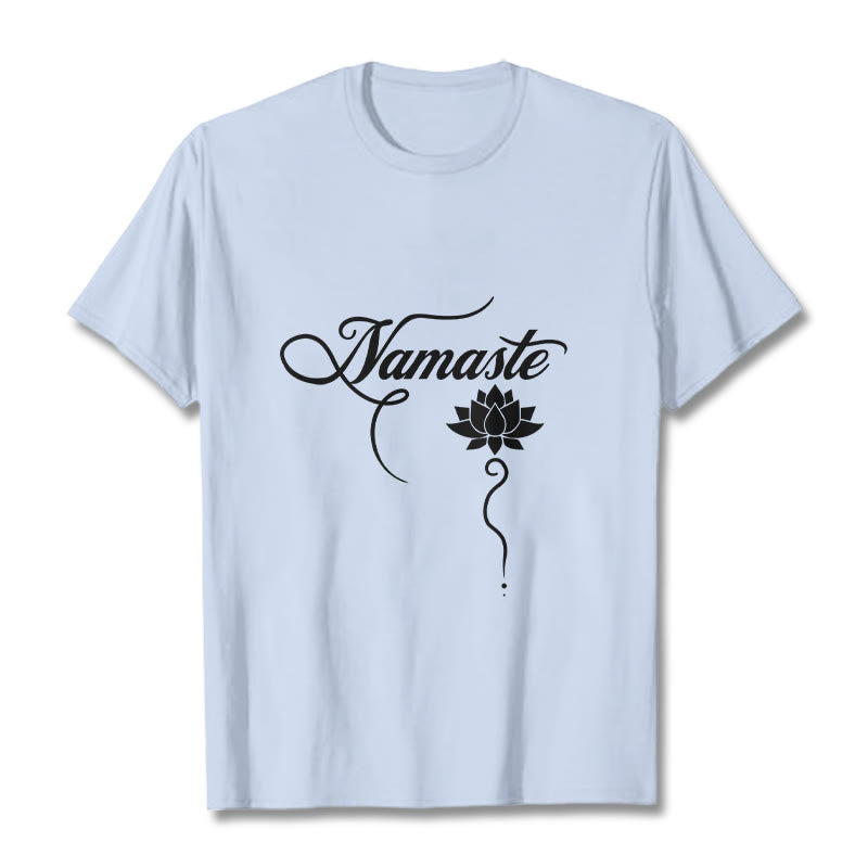 Camiseta Buddha Stones HELLO Hindi Lotus - Cian claro - 2XL - image 19