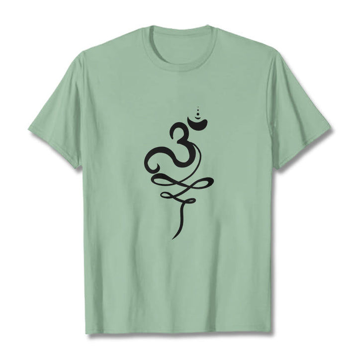 Camiseta Buddha Stones OM Sanskrit - Verde pálido - 2XL - image 14