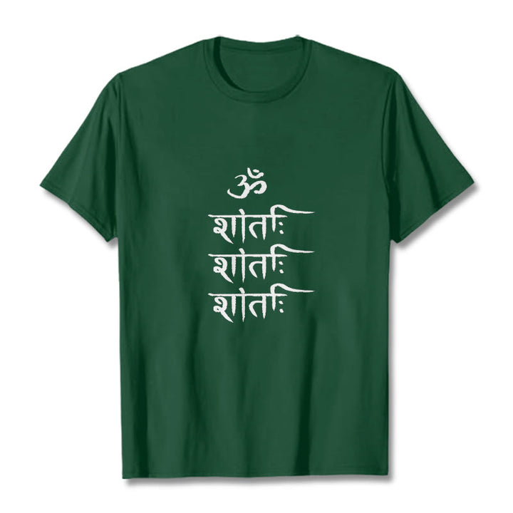 Camiseta con estampado sánscrito OM MANTRA de Buddha Stones - Verde bosque - 2XL - image 1