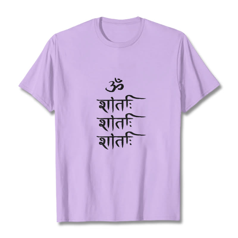 Camiseta con estampado sánscrito OM MANTRA de Buddha Stones - Ciruela - 2XL - image 17