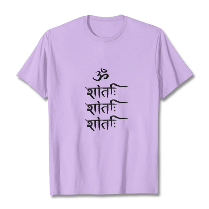 Camiseta con estampado sánscrito OM MANTRA de Buddha Stones - Ciruela - 2XL - image 17