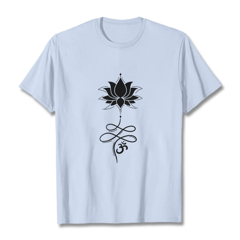 Camiseta sánscrita Buddha Stones Lotus OM - Cian claro - 2XL - image 19