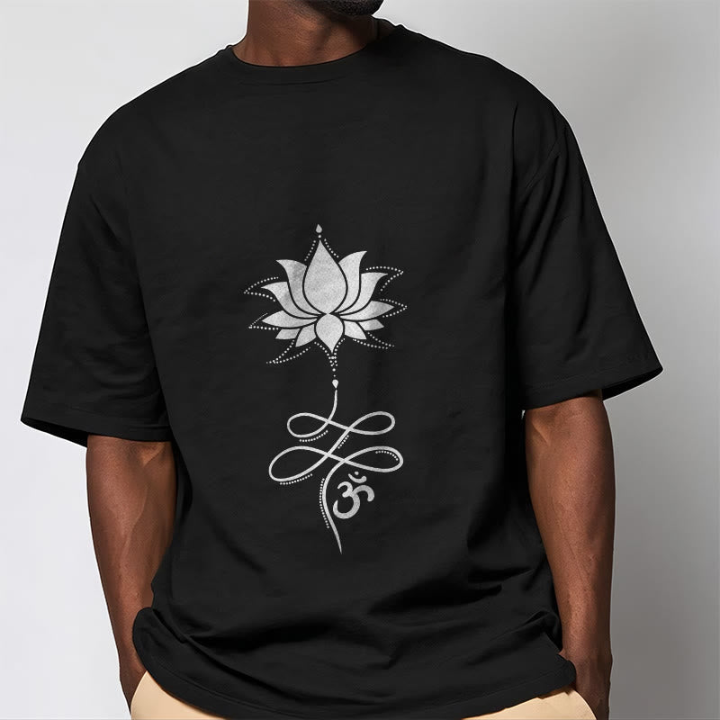 Camiseta sánscrita Buddha Stones Lotus OM - image 1