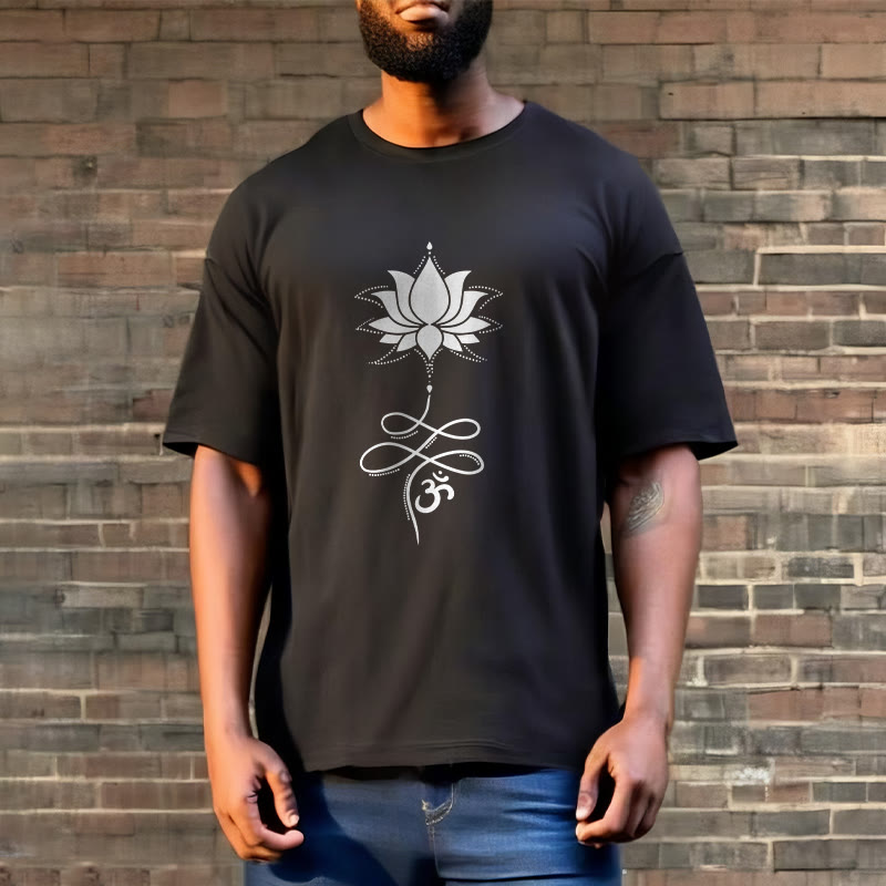 Camiseta sánscrita Buddha Stones Lotus OM - image 4