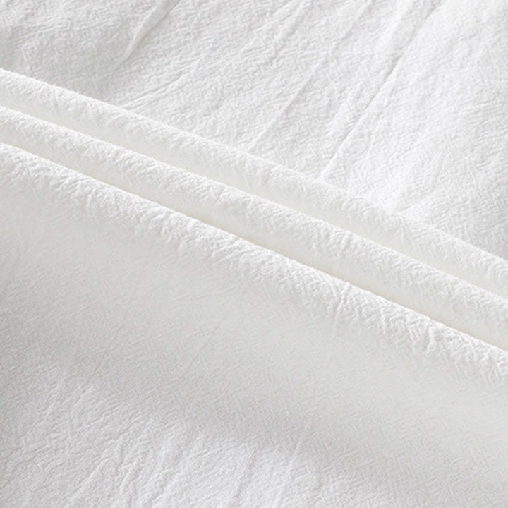 Camisa de lino y algodón para hombre, estilo vintage, informal, lisa, de botonadura sencilla, con mangas tres cuartos y bolsillo, de Buddha Stones