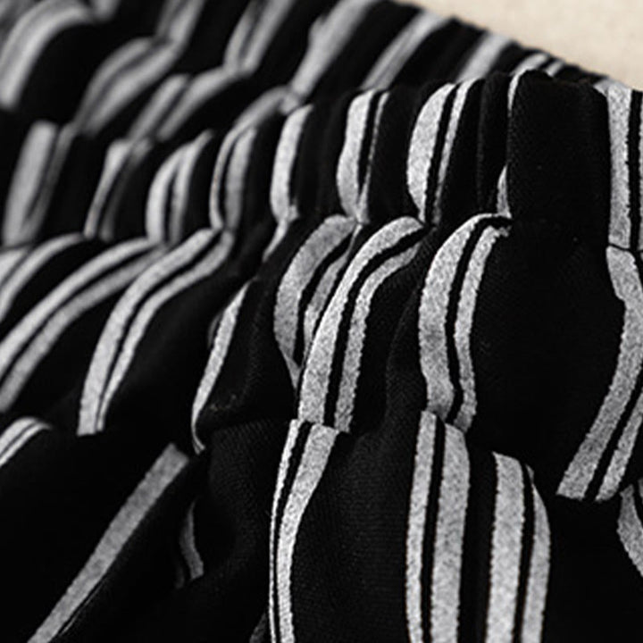 Pantalones anchos con cordones y rayas acrílicas informales de Buddha Stones para mujer con bolsillos - image 2