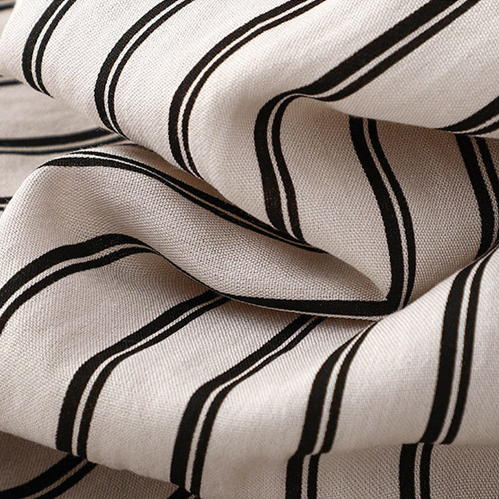 Pantalones anchos con cordones y rayas acrílicas informales de Buddha Stones para mujer con bolsillos - image 12