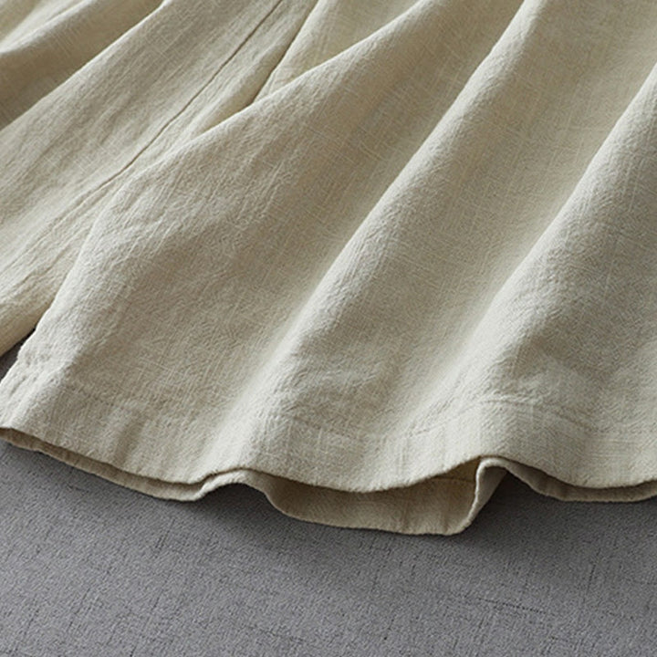 Pantalones casuales de pierna ancha de Buddha Stones con bolsillos para mujer, lisos y holgados, de longitud 7-8 - image 9