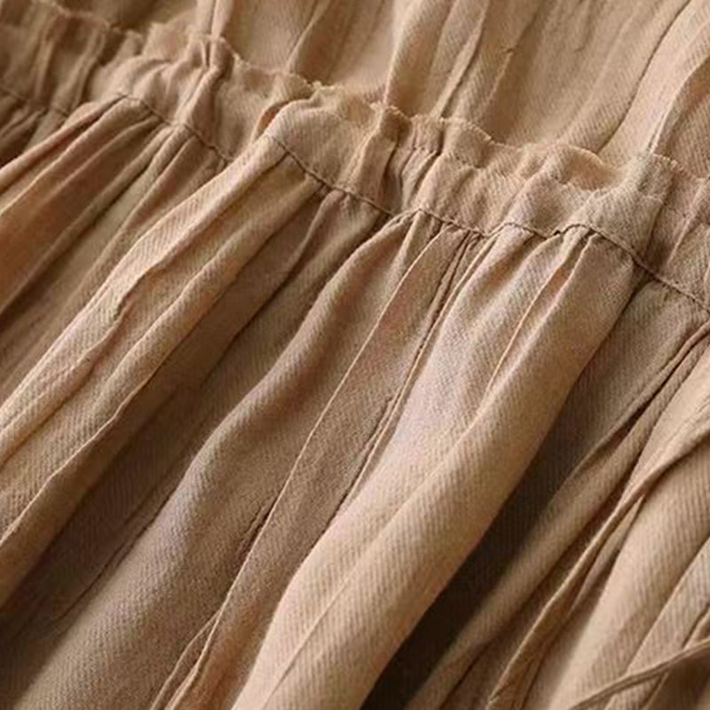 Vestido midi informal de acrílico sin mangas con bolsillos y cordón ajustable en la cintura, hecho a mano, con Buddha Stones - image 4