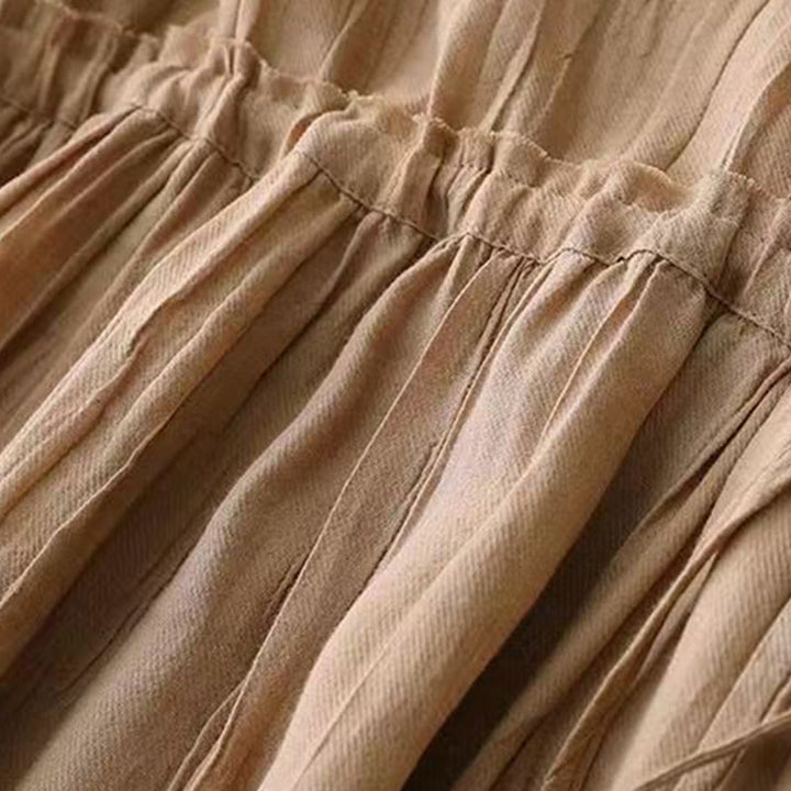 Vestido midi informal de acrílico sin mangas con bolsillos y cordón ajustable en la cintura, hecho a mano, con Buddha Stones - image 4