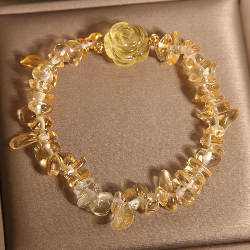 Pulsera de cuentas irregulares de citrino natural con Buddha Stones