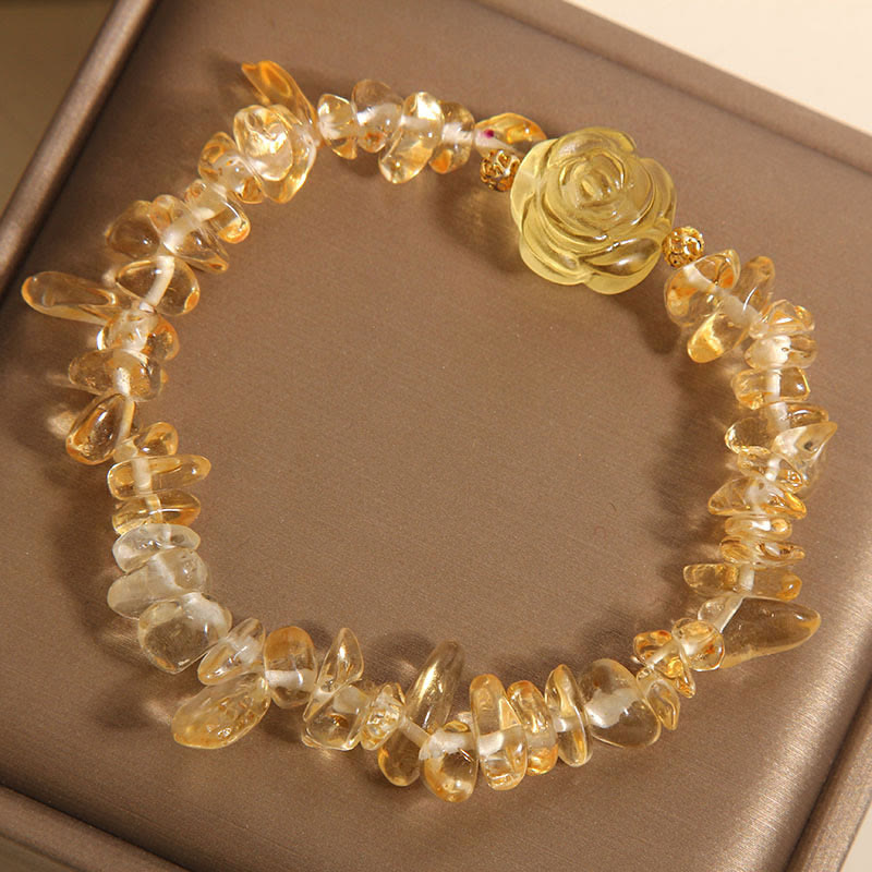 Pulsera de cuentas irregulares de citrino natural con Buddha Stones