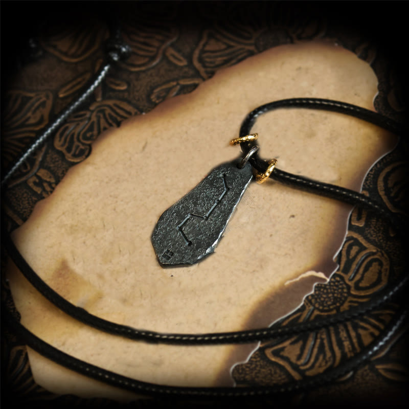 Collar con colgante de armonía con diseño de Yin Yang y Osa Mayor en plata de ley 999 y oro de 24 quilates con Buddha Stones - image 3