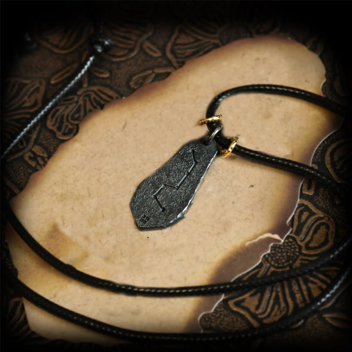 Collar con colgante de armonía con diseño de Yin Yang y Osa Mayor en plata de ley 999 y oro de 24 quilates con Buddha Stones - image 3