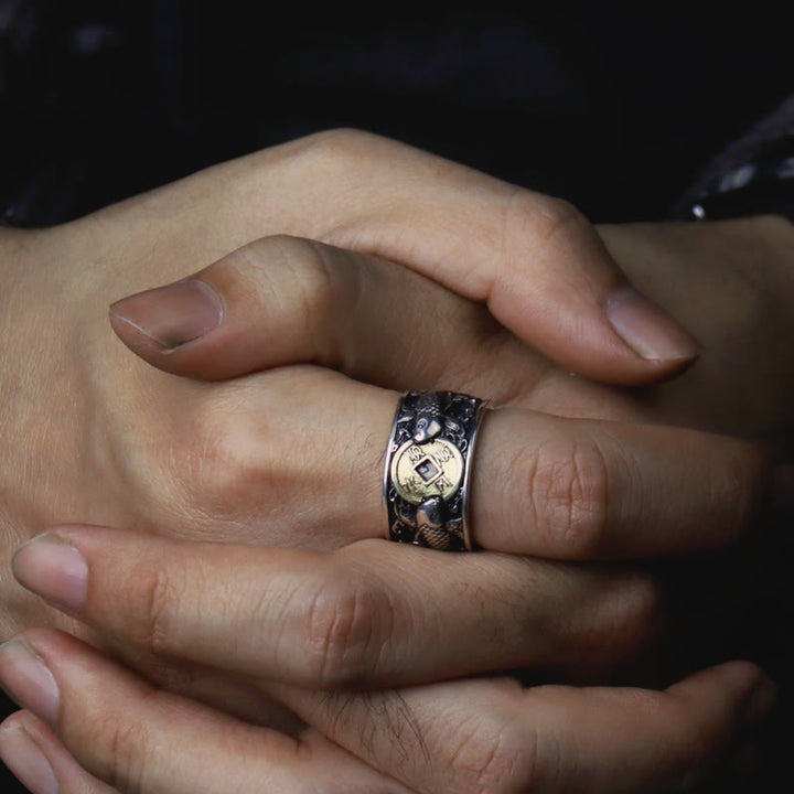 Buddha Stones de plata de ley 925 con diseño de pez koi de la suerte, con apertura ajustable y monedas de cobre, nubes auspiciosas. - image 17
