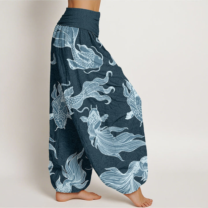 Pantalones harén con cintura elástica para mujer, diseño de Buddha Stones - image 3
