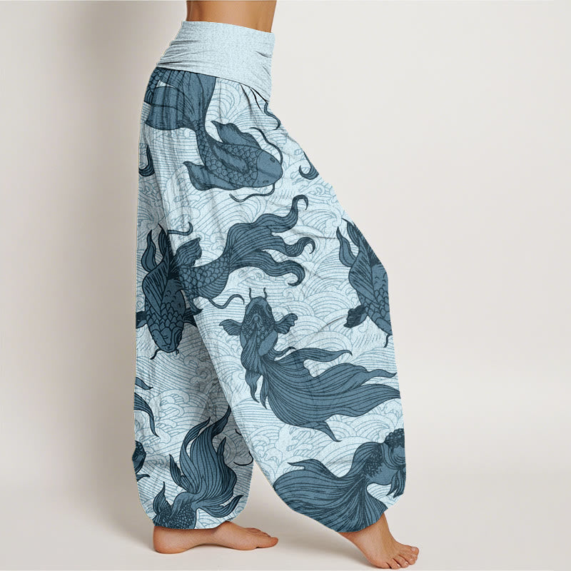 Pantalones harén con cintura elástica para mujer, diseño de Buddha Stones - image 7