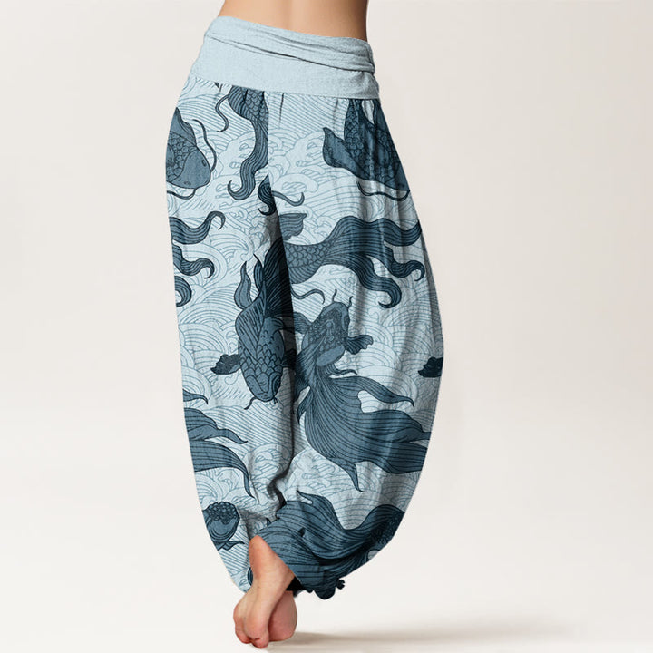 Pantalones harén con cintura elástica para mujer, diseño de Buddha Stones - image 6
