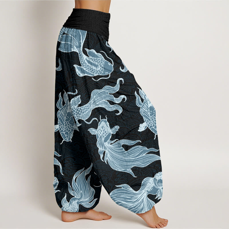 Pantalones harén con cintura elástica para mujer, diseño de Buddha Stones - image 10