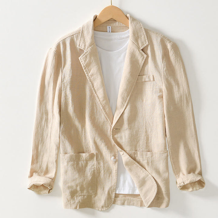 Camisa de lino y algodón para hombre con diseño de Buddha Stones, manga larga, botones y bolsillos - LimónChiffon - US/UK/AU44, EU54 (4XL) - image 10