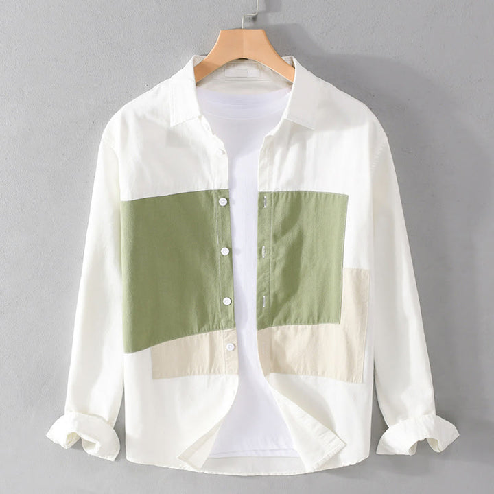 Camisa de Buddha Stones de primavera y contraste de color - AmarilloVerde - US/UK/AU42, EU52 (3XL) - image 10