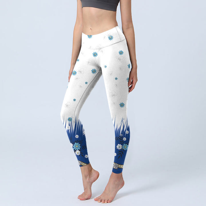 Leggings de yoga para mujer con estampado de Buddha Stones - Nieve - US18，UK/AU22，EU50 (4XL) - image 1