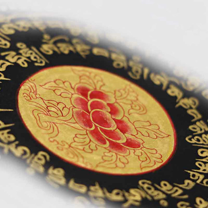Pintura Thangka tibetana con Buddha Stones , escritura Om Mani Padme Hum, decoración hecha a mano (estilo aleatorio)