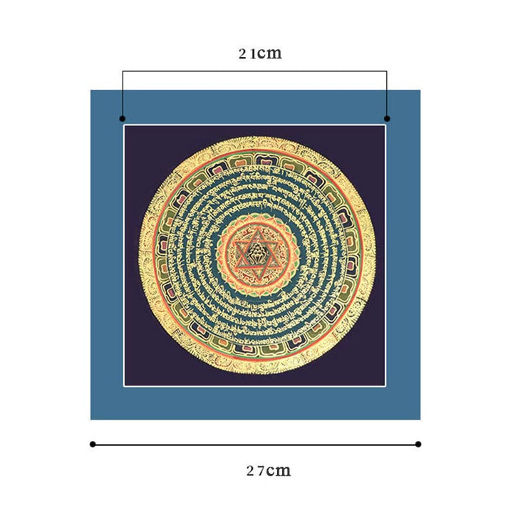 Caja ciega hecha a mano con Buddha Stones, pintura tibetana Thangka, escritura de las Seis Palabras Verdaderas (estilo aleatorio) - image 12