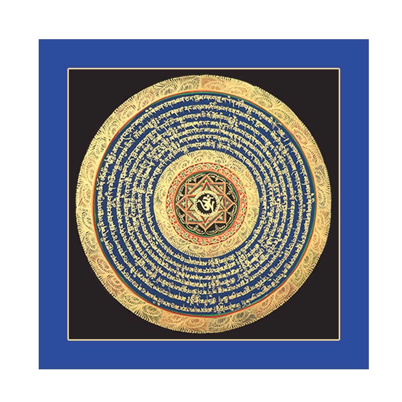 Caja ciega hecha a mano con Buddha Stones, pintura tibetana Thangka, escritura de las Seis Palabras Verdaderas (estilo aleatorio) - image 11