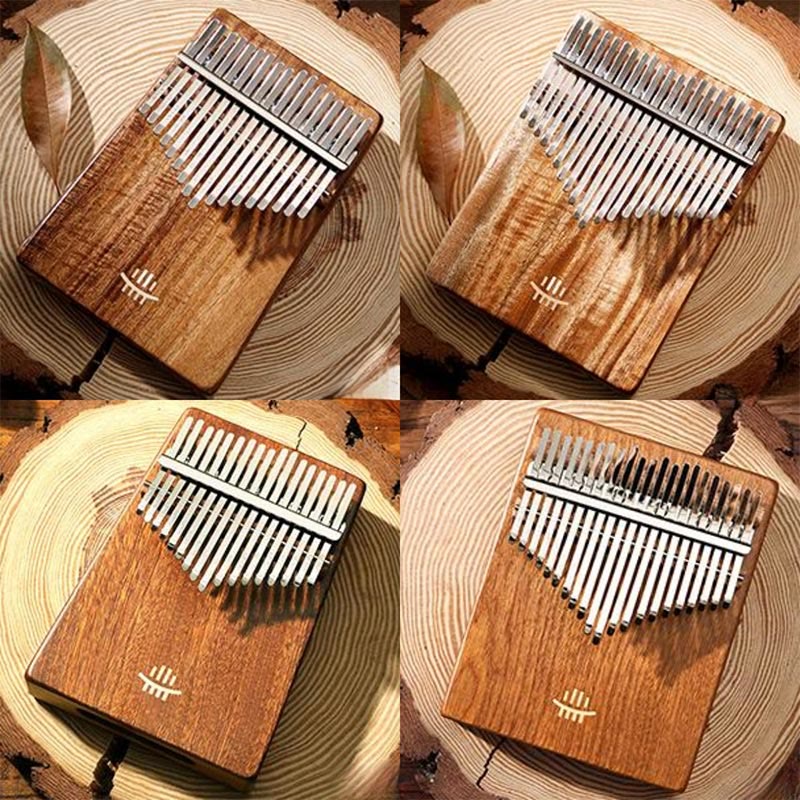Kalimba Buddha Stones de 21 teclas, piano de pulgar de madera de acacia, arce y sapeli, piano de dedo portátil